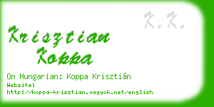 krisztian koppa business card